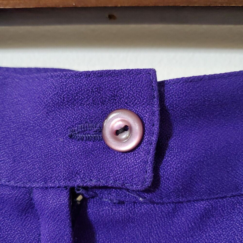 John Meyer of Norwich Size 14 2-Piece Skirt Suit Set VTG Double Breasted Purple - Picture 10 of 15